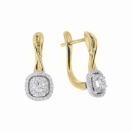 Золотые серьги с бриллиантами (арт. 702-908*)