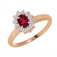 Золотое кольцо с рубином (арт. 02-0032р)