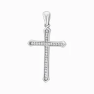 Серебряный крестик с куб.окс.циркония (арт. 135 1 026)