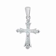 Серебряный крестик с куб.окс.циркония (арт. 135 1 040)