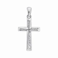 Серебряный крестик с куб.окс.циркония (арт. 135 1 227)
