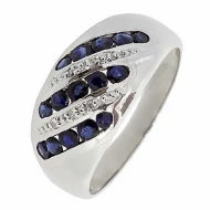 Серебряное кольцо с сапфиром (арт. RDS-6133-Ag K)