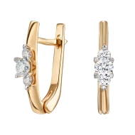 Золотi сережки з діамантами (арт. 155)