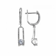 Срiбнi Сережки з куб. окс. цирконію (арт. 11 3 3161)