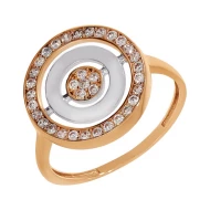 Золотое Кольцо с фианитом (арт. 428224*)