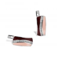 Срiбнi Сережки з емаллю (арт. 276С.Rh)