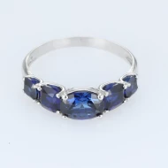 Серебряное кольцо с сапфиром синим гидротермальным (арт. 1842/1р-HSPH)