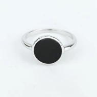 Серебряное кольцо с ониксом (арт. А224кР)