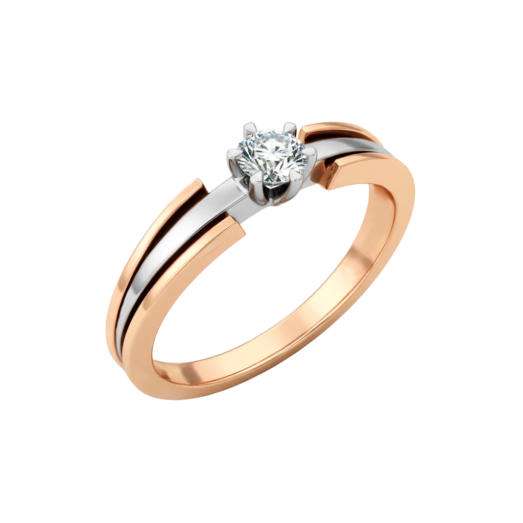 Золота каблучка з діамантами (арт. 701-107)