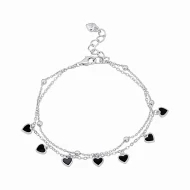 Серебряный Браслет с эмалью плетение Якорное круглое (арт. FB7365)