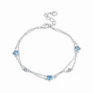 Срiбний Браслет з фіанітом плетіння Якірне (арт. FB7971)