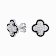 Серебряные серьги-пусети с эмалью (арт. FE14544)