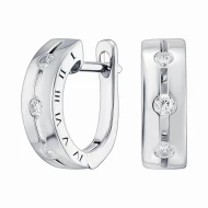 Серебряные Серьги с фианитом (арт. FE7848)