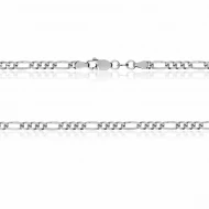 Срiбний браслет плетіння Картьє (Фігаро) (арт. 809Р 10)