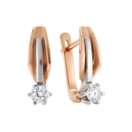 Золотi сережки з діамантами (арт. 702-107)