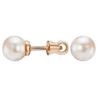 Золотi сережки-пусети з перлами (арт. 520095)