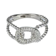 Серебряное кольцо с фианитом (арт. KR10416)
