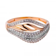 Золотое Кольцо с фианитом (арт. 417204)
