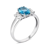 Срiбна Каблучка з кварцом london blue (арт. 1738/1р-QLB)