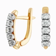 Золотые серьги с бриллиантами (арт. 702-140*б)