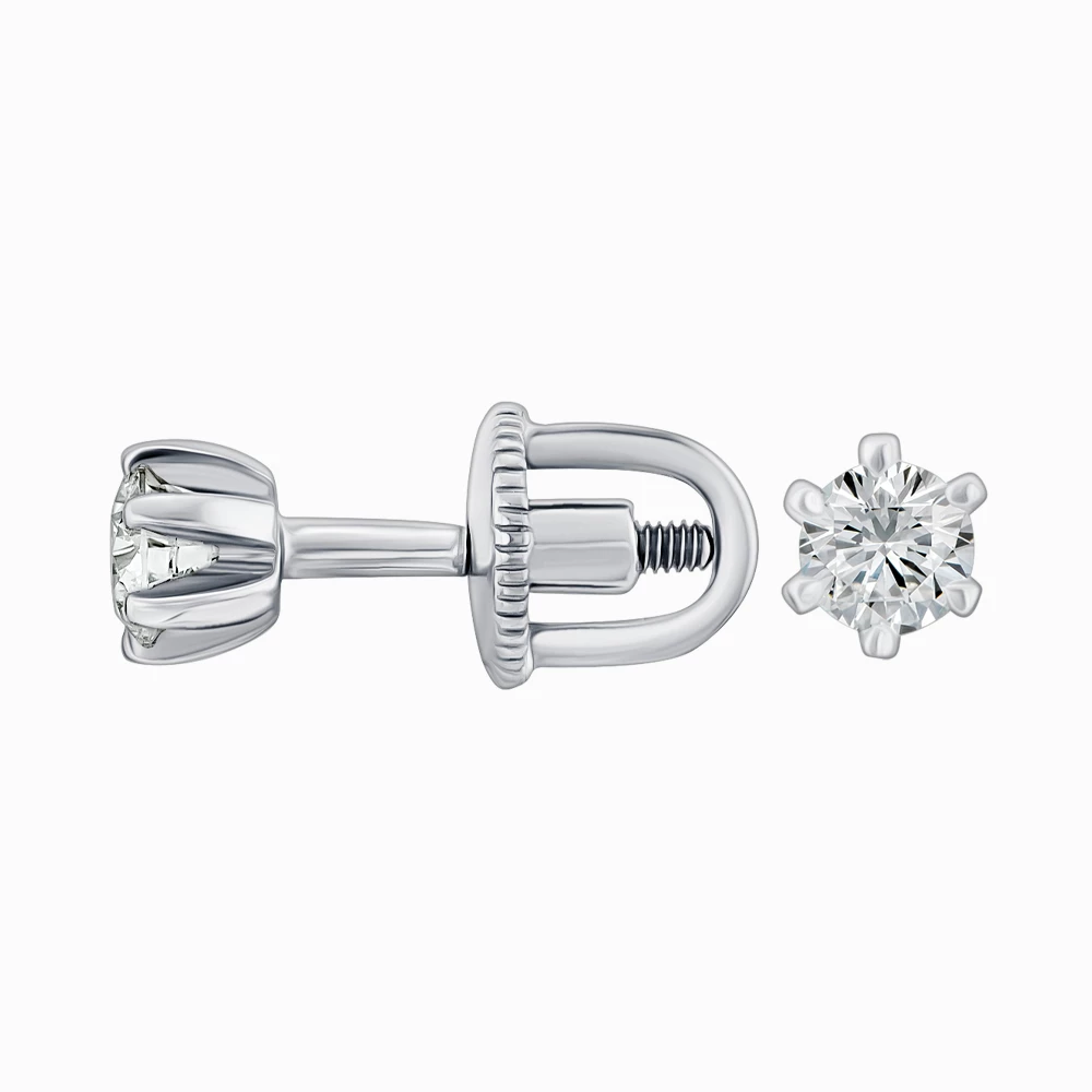 Золотi сережки-пусети з діамантами (арт. 702-491^)