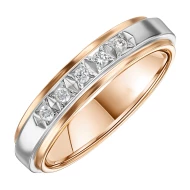 Золотое обручальное кольцо с бриллиантом (арт. 105147)