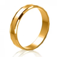 Золотое обручальное кольцо с алмазной гранью (арт. ОК276.4 Л)