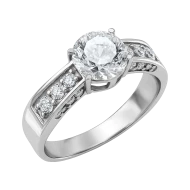 Золотое Кольцо с фианитом (арт. 380384В)