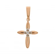 Золотий хрестик з діамантами (арт. 304331к)