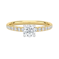 Золота каблучка з діамантами (арт. КДк7056/2)