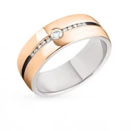 Золота обручка з діамантами (арт. ЗК050Б1)