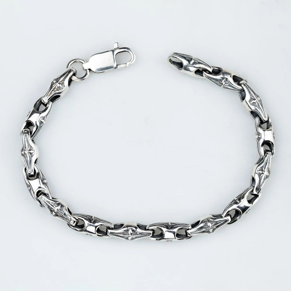 Срiбний Браслет плетіння Фантазійне (арт. Роза ветров Е)