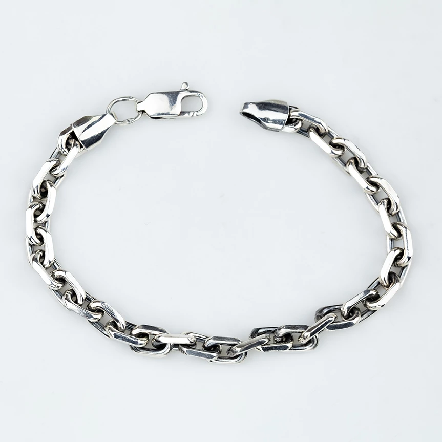 Серебряный Браслет плетение Якорное (арт. Браслет Е)