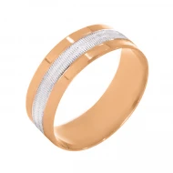 Золотое обручальное кольцо комбинированное (арт. ОКЗ009)