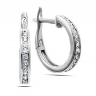 Срiбнi Сережки з куб. окс. цирконію (арт. 21003р)