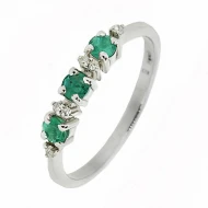 Срiбна Каблучка зі смарагдом (арт. RDE-6658-Ag K)