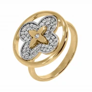 Золотое кольцо с фианитом (арт. 428496)