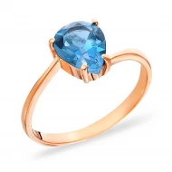 Золотое кольцо с топазом london blue (арт. 140467Пл)