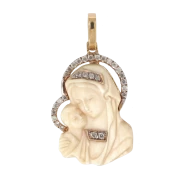Золота підвіска з діамантами зі слоновою кісткою (арт. 705-015)