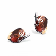 Срiбнi Сережки з бурштином (арт. 122С)