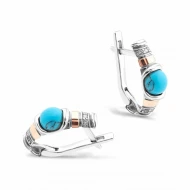 Срiбнi Сережки з бірюзою (арт. 214С.Rh)