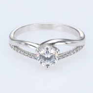 Серебряное Кольцо с фианитом/куб.цирконием (арт. 1114/1р-СZ)