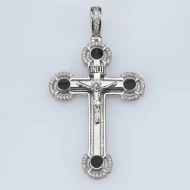 Срiбний хрестик з емаллю (арт. 2-0544.0.2)