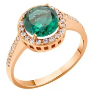 Золота Каблучка з кварцом зеленим (арт. 1190021101)