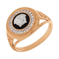Золотое кольцо с эмалью (арт. 431331)