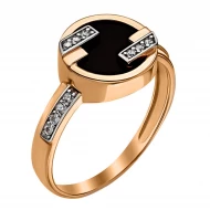 Золотое кольцо с агатом (арт. 369629)