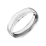 Золотое обручальное кольцо с бриллиантом (арт. КО7051/1comfort)