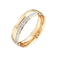 Золотое обручальное кольцо с бриллиантом (арт. КО7051comfort)