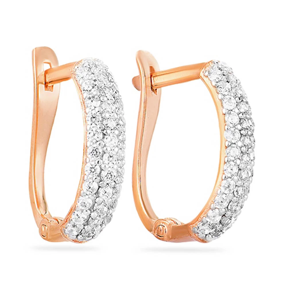 Золотi Сережки з куб. окс. цирконію (арт. 110228)