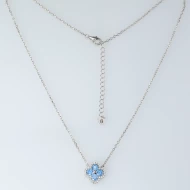 Серебряное колье с фианитом/куб.цирконием (арт. 127298)